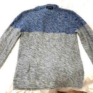 ships jet blue woven sweater